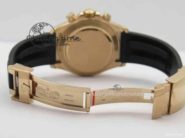 0417 RelaxedFit Daytona 116515 Noob 1:1 Best Edition Rose Gold Dial On Black Rubber Strap A7750(Free Extra Strap) 3740